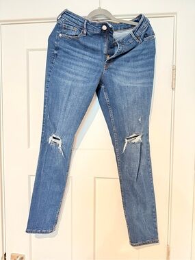 Old Navy Blue Distressed Skinny Jeans